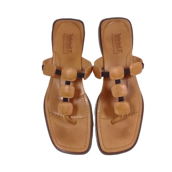 Timberland Smart Comfort System Women's Leather Thong Flat Sandals Size 11M - Picture 8 of 15